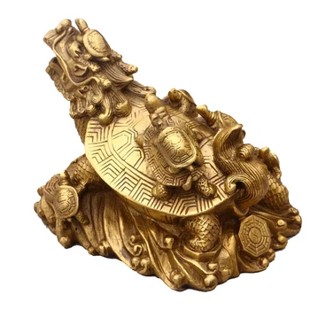 

Housewarming Feng Shui Dragon Turtle Tortoise Statue Figurine Attaches Wealth Luck