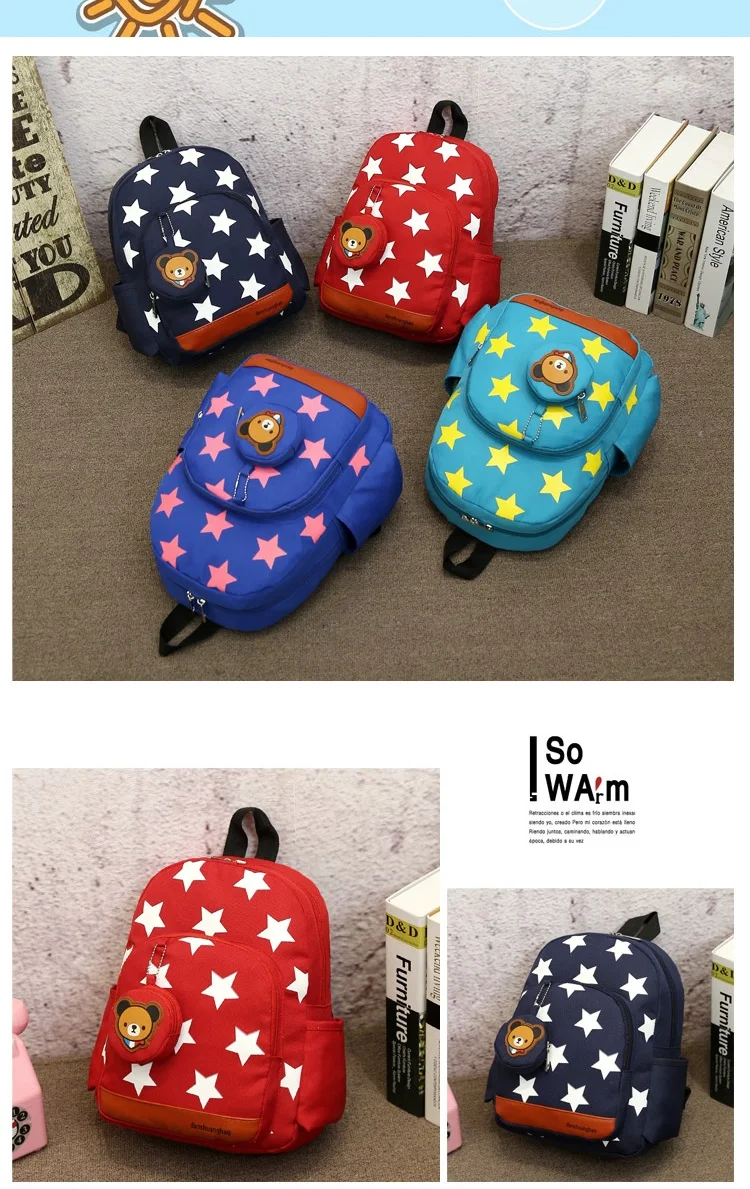 Boys Backpacks for Kindergarten Printing Stars light Nylon Children Backpacks Kids Kindergarten School Bags for teenage girls mochila (6)