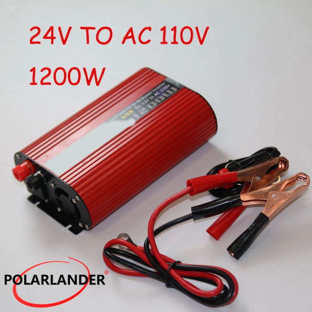 DC 12V to AC 110V/ Dual USB Инвертор напряжения зарядное устройство 1200W 220V/ 24V
