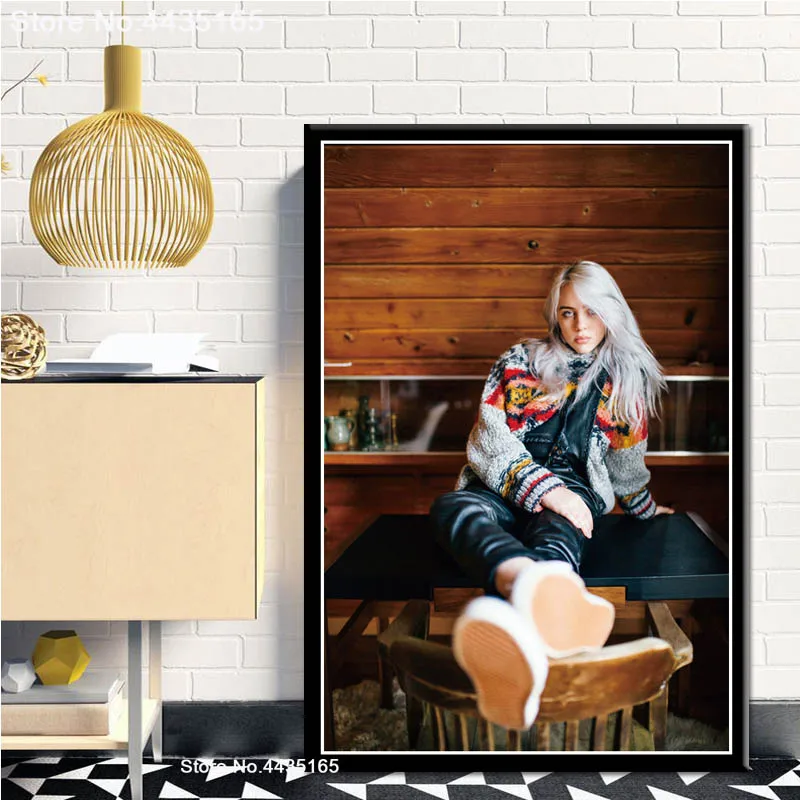 Billie Eilish Poster Singer Star Posters and Prints Wall Art Picture Canvas Painting Decoration for Living Room Home Decor