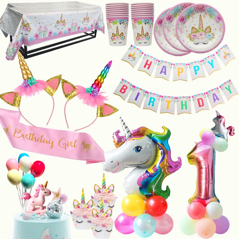 

WEIGAO Unicorn Party Balloon Birthday Foil Balloons Unicorn Cake Toppers Decor DIY Birthday Party Decor Unicorn Party Supplies