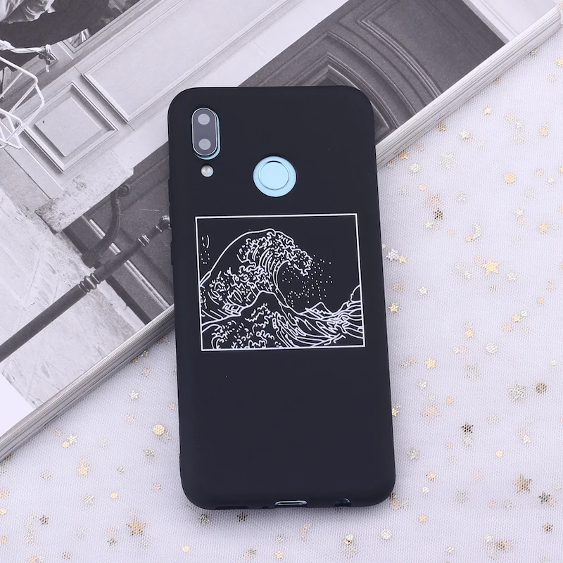 Силиконовый чехол для телефона Huawei Honor Mate 10 20 Nova P20 P30 P40 P Smart The Great Wave off Kanagawa