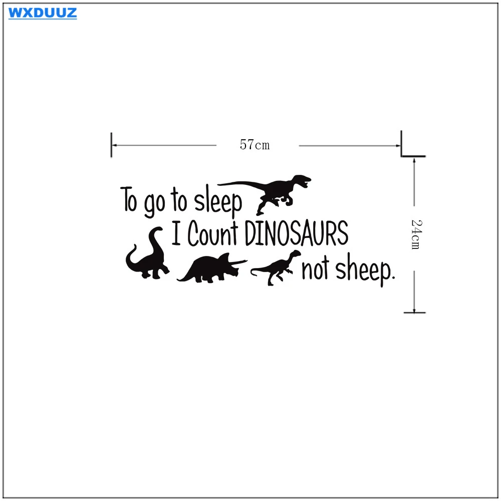 WXDUUZ Динозавр Детская комната виниловые съемные настенные наклейки арт деко