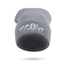 2017 Meow Winter Hat For Women And Men  Beanies Diamond Knitted Warm  Hip Hop Bad Hair Day Wool Caps Hat Female Skullies Beanies