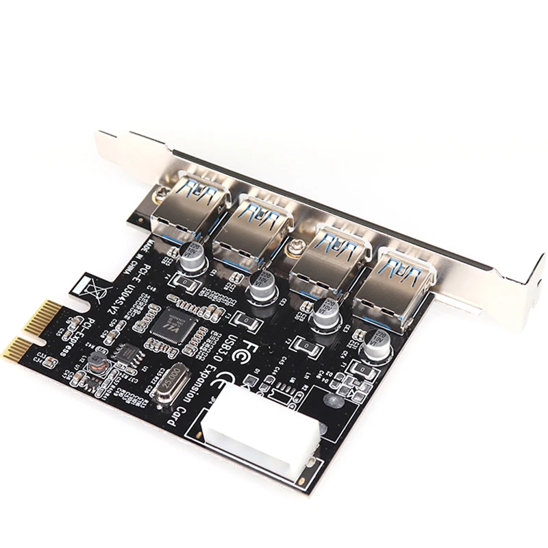 4 порта Usb 3,0 Pci-E карта расширения Pci Express Pcie Usb 3,0 концентратор адаптер 4-портовый Usb3.0 контроллер Usb 3 0 Pci E Pcie экспресс