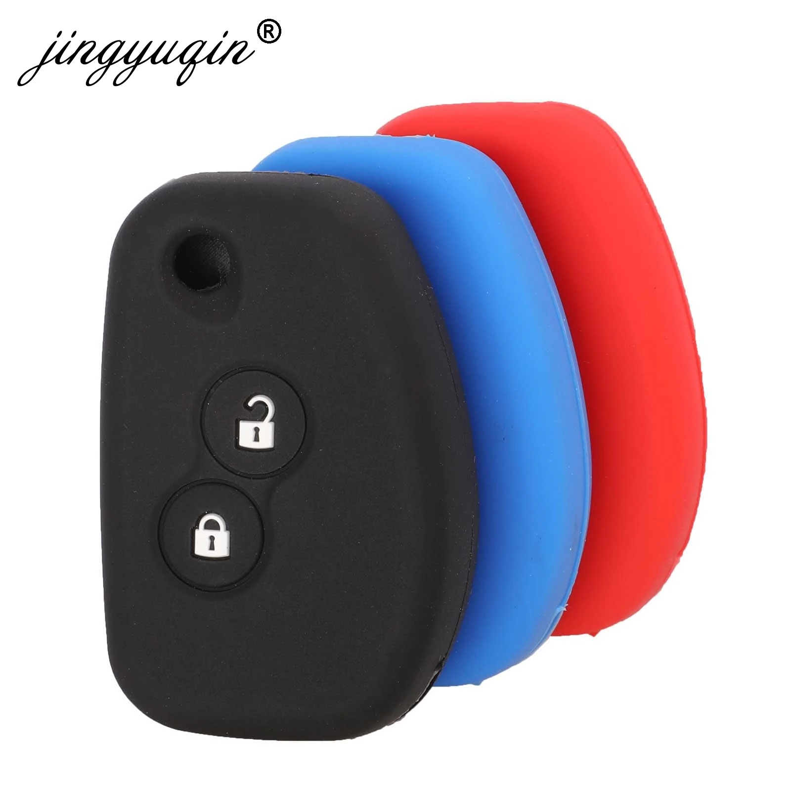 Силиконовый чехол для ключей jingyuqin с 2 кнопками Renault Kangoo DACIA Scenic Megane Sandero Captur Twingo