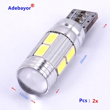 

8X T10 W5W canbus no error 10 SMD 5630 5730 LED Light Wedge Bulb High power led car parking Fog light auto clearance light 12V