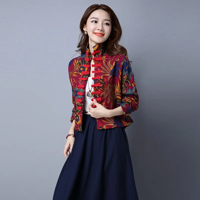 Traditional chinese clothing for women cheongsam top mandarin collar womens tops and blouses oriental China clothing TA795