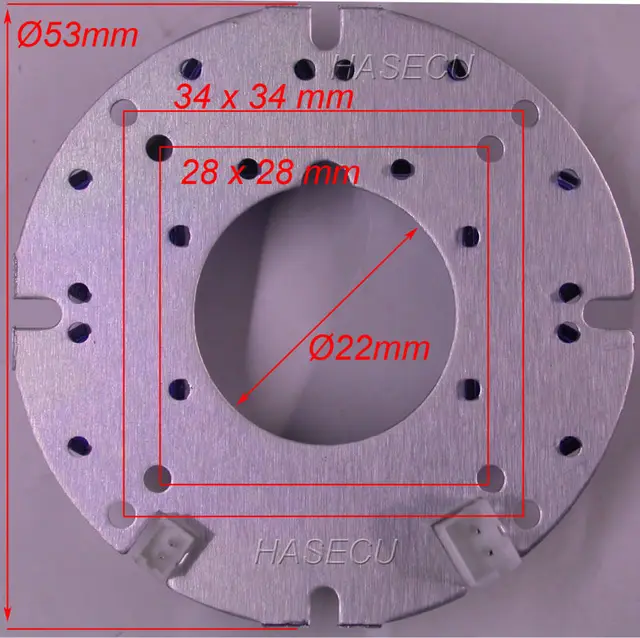 Infrared 6x SMT flat type IR LED board module for CCTV camera night vision (diameter 53mm / 22mm) 80 degree emitting angle ONLY 4