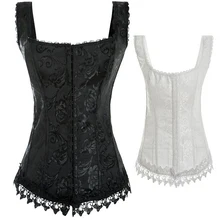 NEW vest lace edge wedding underbust Sexy Waist Workout Cincher Body Shaper Shapewear Corset S-XXL 0894 for Women girl
