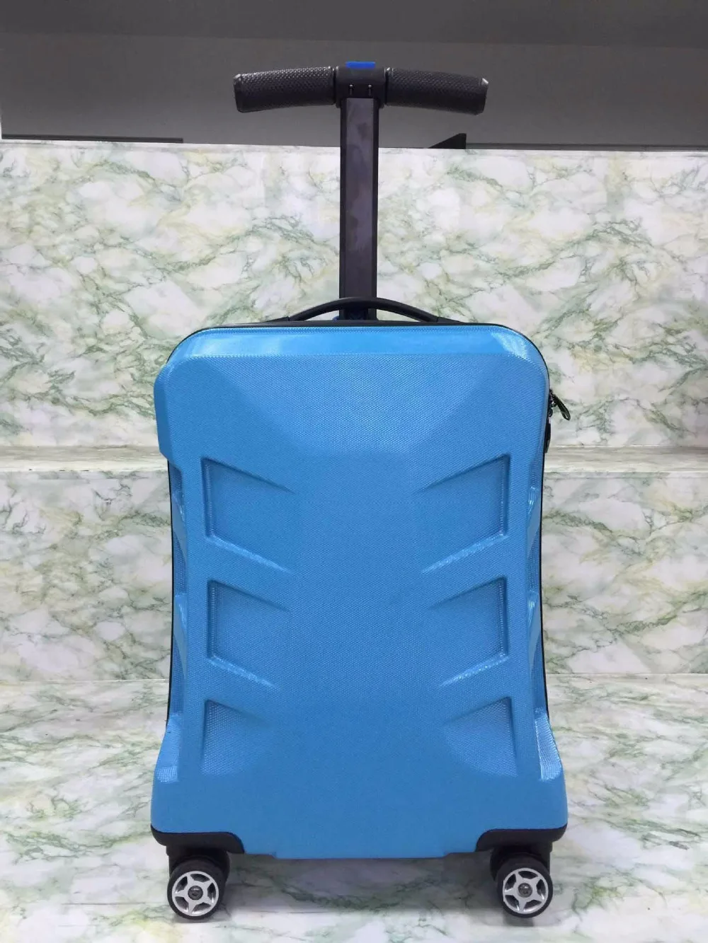 21 дюймов электрический самокат Чемодан чемодан Алюминий сплавы стержень скейтборд скутер чемодан тележка скейтборд Чемодан мала героя из мультфильма