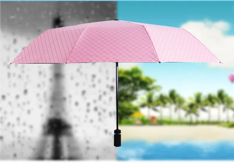 Мужской деловой автоматический зонтик, женский ветрозащитный зонтик из нержавеющей стали, женский летний складной зонтик, женский зонт