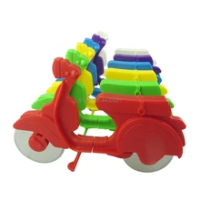 Мотоцикл измельчитель пиццы резак из нержавеющей стали двойные колеса слайсер антипригарный