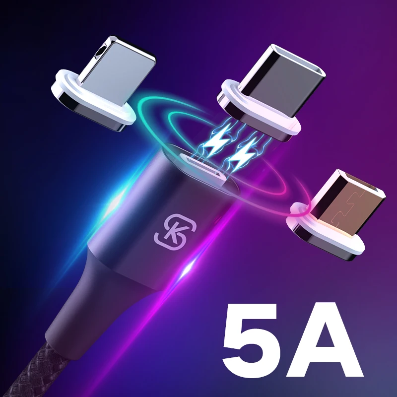 

Magnetic Cables 3 in 1 Micro usb Type C 5A 3A Super Fast Charging For iphone huawei P10 20 honor moblie phone Data SIKAI QC 4.0