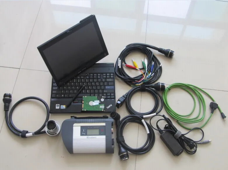 Mb star c4 с программным обеспечением hdd 320 ГБ windows7 с ноутбуком x200t сенсорный экран полный набор кабелей для диагностики 12 v 24 v
