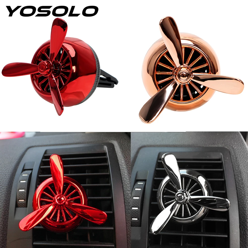 

YOSOLO Air Force 3 Perfumes Car Air Freshener Fragrance Car Styling Propeller Aromatic Outlet Vent Clip Smell Solid Ornament