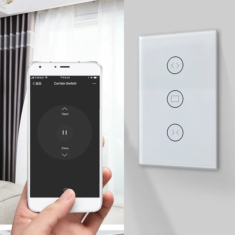 Смарт выключатель Smart Life WiFi для электрических жалюзи работает с Alexa и Google