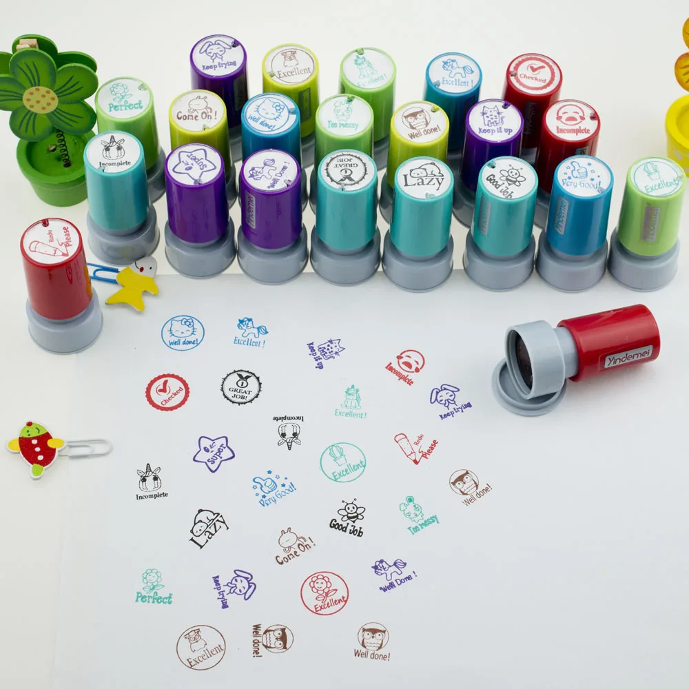 1pc Self Inking Comment Stamp for Teachers Kids Scrapbook School Supplies Reward