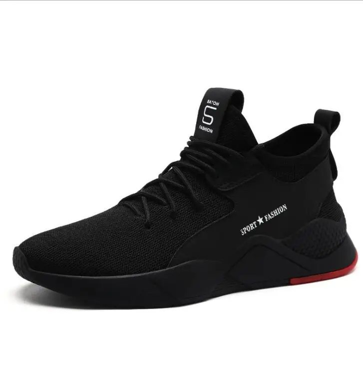 

2019 new fashion trend flying mesh upper men's shoes autumn and winter Korean breathable lace-up comfortable casual shoes