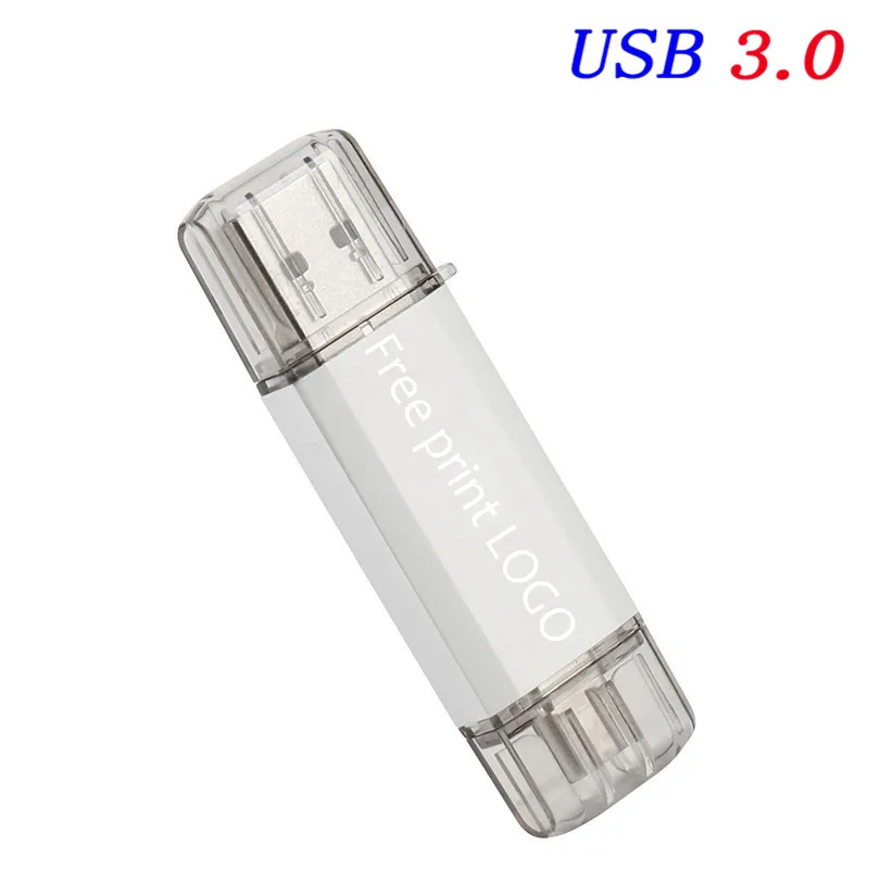 JASTER Type-C 3.0 Hot sale USB Stick Type Pen Drive 128GB 64GB 32GB 16GB USB Flash Drive High Speed Pen drive for Type-C Device - Цвет: White