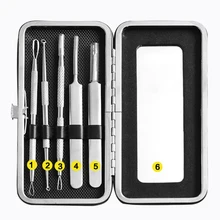 5 шт. Профессиональный инструмент для удаления угрей игольчатый Пинцет для прыщей угревая сыпь для удаления прыщей, пятнистый экстрактор принадлежности для макияжа