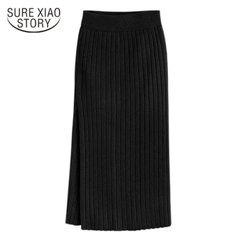 

2018 new arrived spring fashion empire women skirts casual style lady solid pencil knee-length slim women skirts D298 30