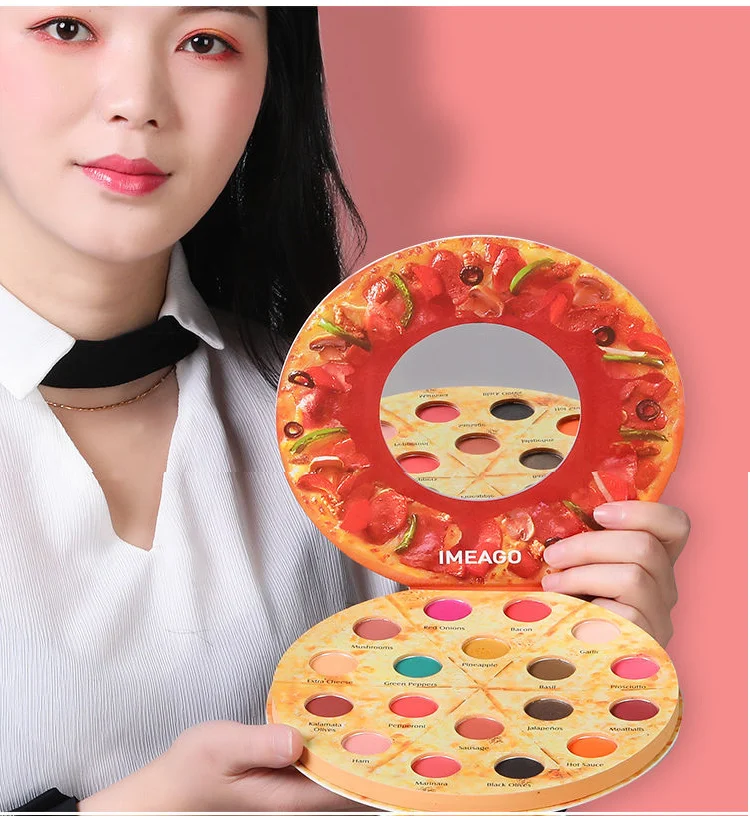 Sombra de Olho à Prova Cor da Paleta da Sombra Pizza Imeago Glitter Shimmer Matte Maquiagem Olhos pó Pigmentado d' Água 18 11 Beleza e saúde