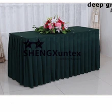 Темно-зеленый Цвет полиэстер Юбка для стола \ Юбка для стола ing