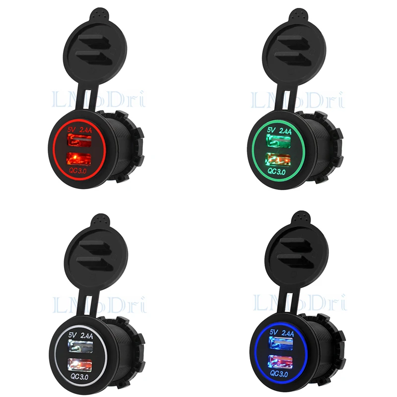 Зарядное устройство LMoDri для мотоцикла RV супер быстрая зарядка QC 3 0 Dual USB