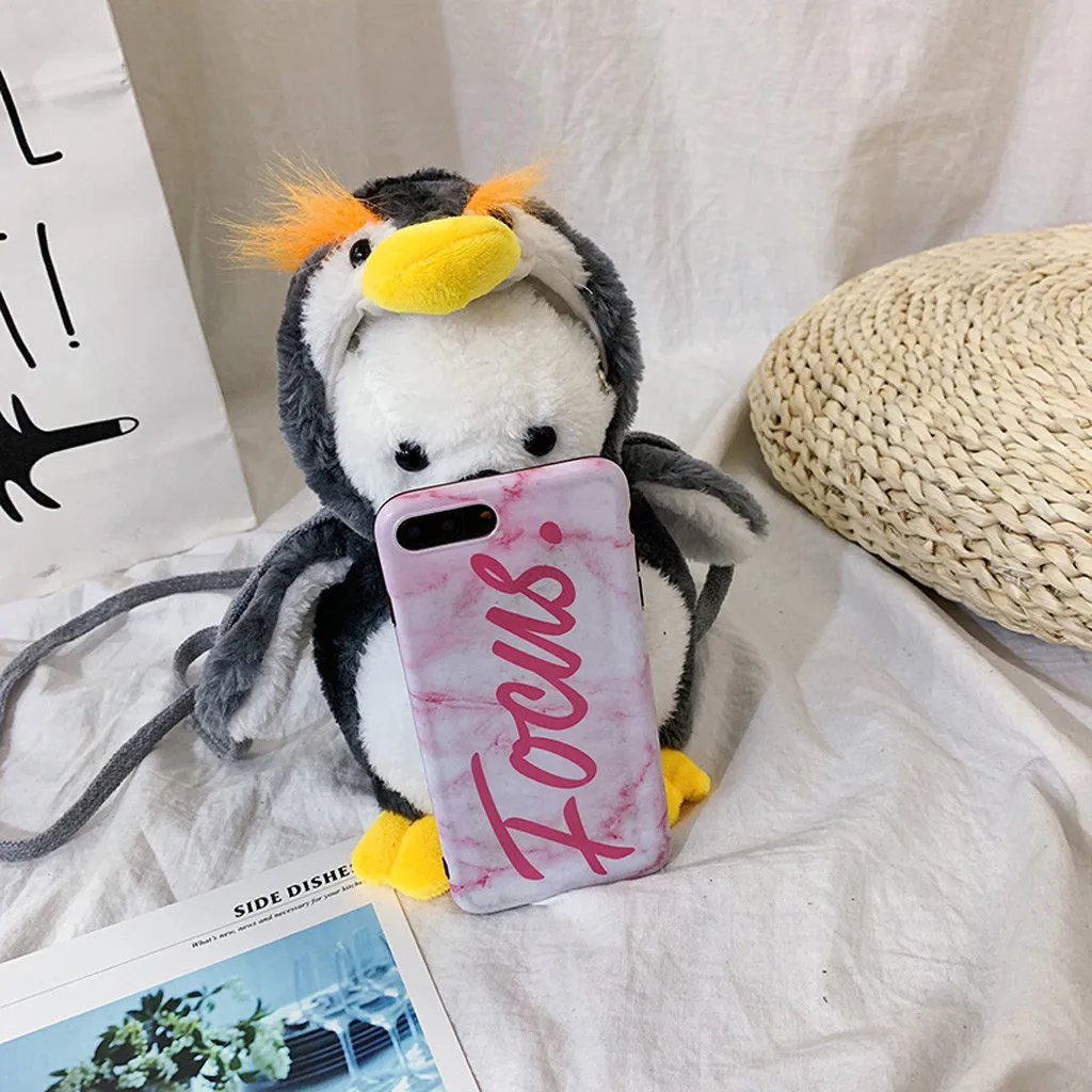 Плюшевый пингвин Модные женские милые толстые Пингвин-как сумки плюшевые сумки через плечо странные сумки Девочки Мальчики кукла сумка@ 39#39