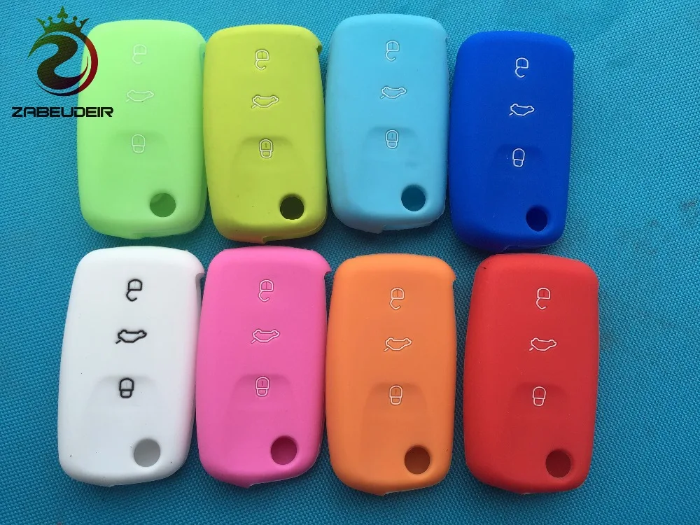 Pusakieyy 1pcs New Silicone Cover For vw Golf Jetta Polo Passat 3 button Soft Remote Key shell Fob Case Holder cover | Автомобили и