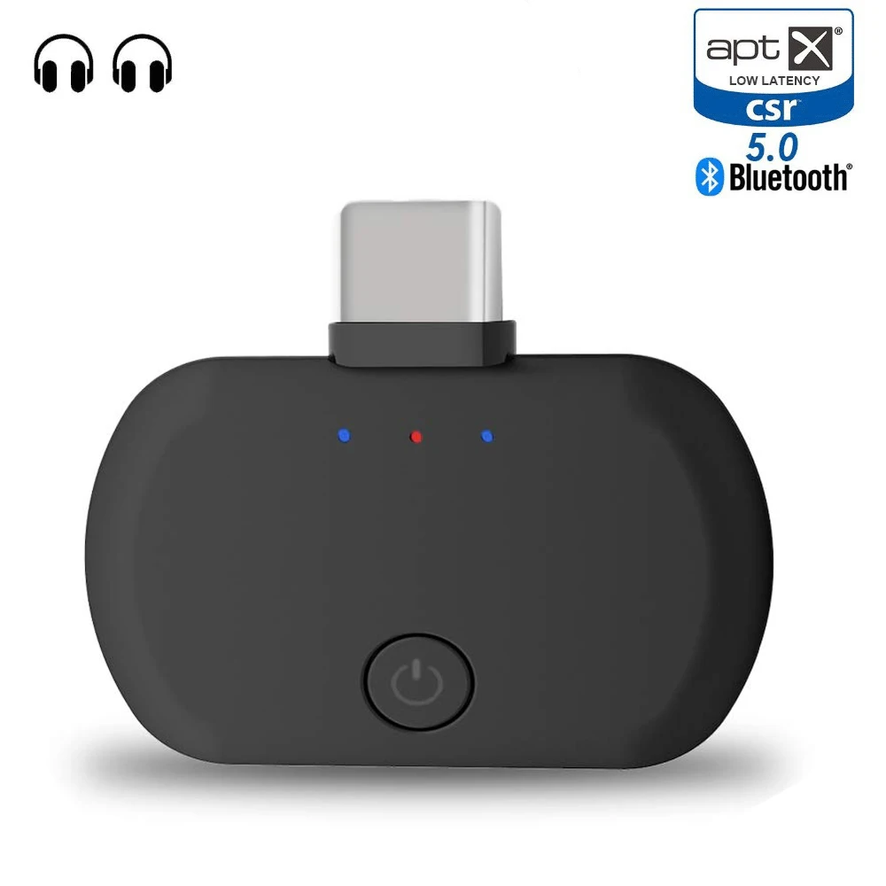 

Bluetooth 5.0 USB Type C Dual Link Aptx Low Latency Wireless music Transmitter Audio Adapter for PS4 Nintendo Switch PS4 Macbook