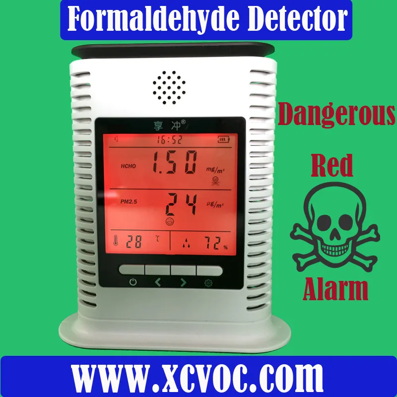 Детектор формальдегида обнаруживает HCHO TVOC в реальном времени, запись тестирования, анализ, зарядка через usb, монитор, качество воздуха для домашнего офиса