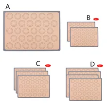 Силиконовая выпечка пирожных макарон коврик-половинный лист силиконовый вкладыш для противней антипригарные силиконовые коврики для выпечки для легкого A1