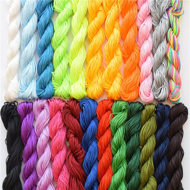 10 рулон китайский узел атласный нейлоновый плетеный шнур веревка бусины макраме ручной работы плетеные нити шнуры 1 мм