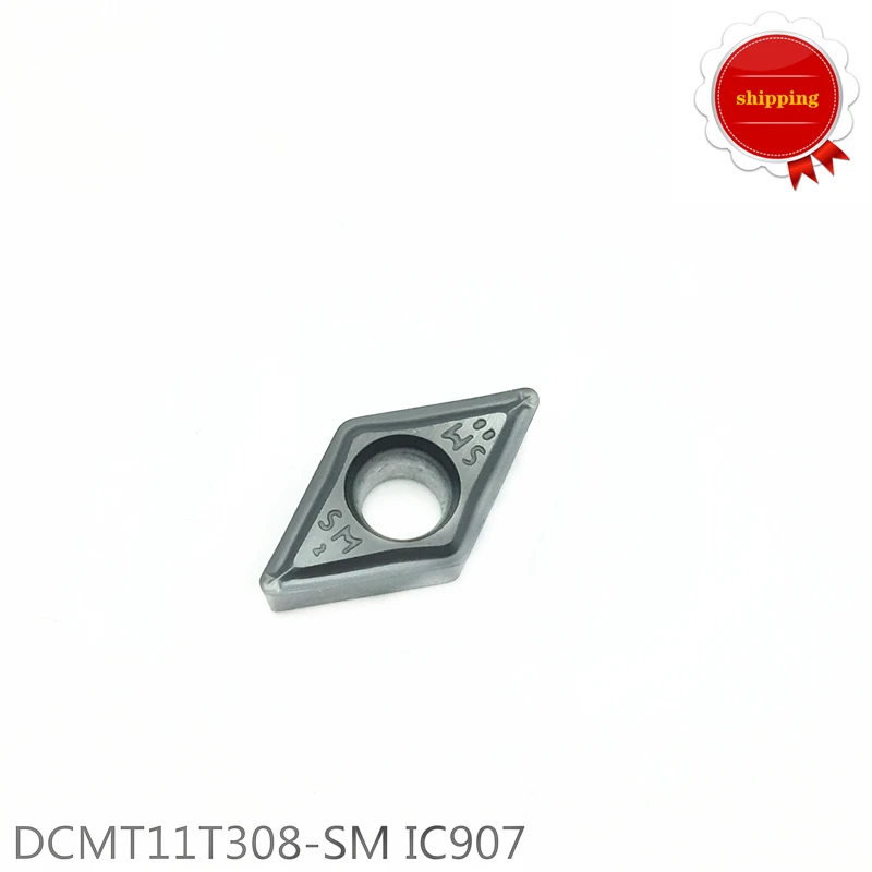 20 штук DCMT11T304 SM IC907 Ножи DCMT3 0,5 карбидная вставка для токарного станка машинка для резки ЧПУ Инструменты Tokarnyy для внутренней обточки