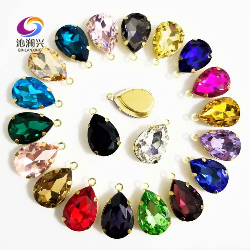 

13x18mm 18x25mm 10pcs/pack High-grade DR shape Crystal glass Silver bottom sew on rhinestones,Diy Clothing accessories