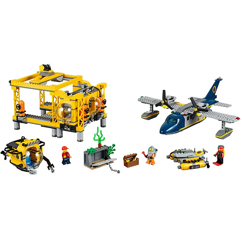

Deep Sea Operation Base Compatible Legoe City Deep Sea Explorers 60096 Building Blocks toys for Childrens Bricks Model 1016Pcs