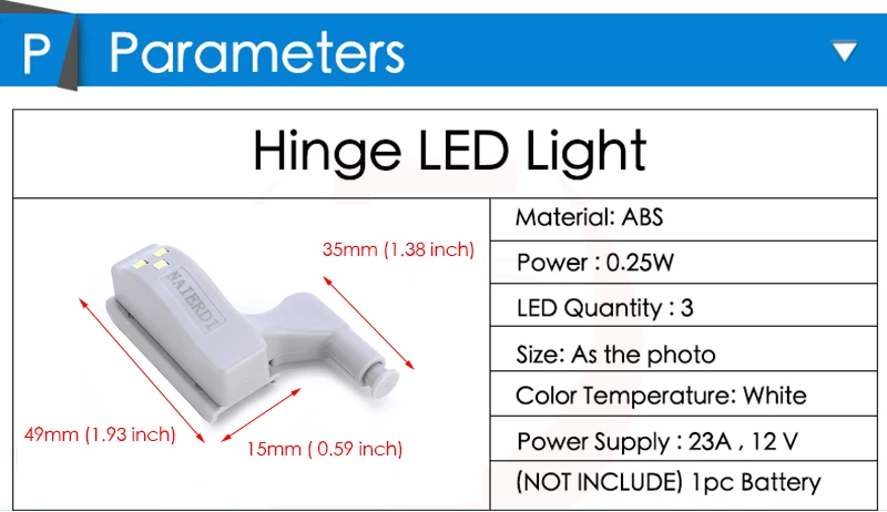 NAIERDI универсальный шарнир светодио дный датчик шкаф свет шкаф внутренние петли лампа домашняя кухня спальня шкаф ночной свет
