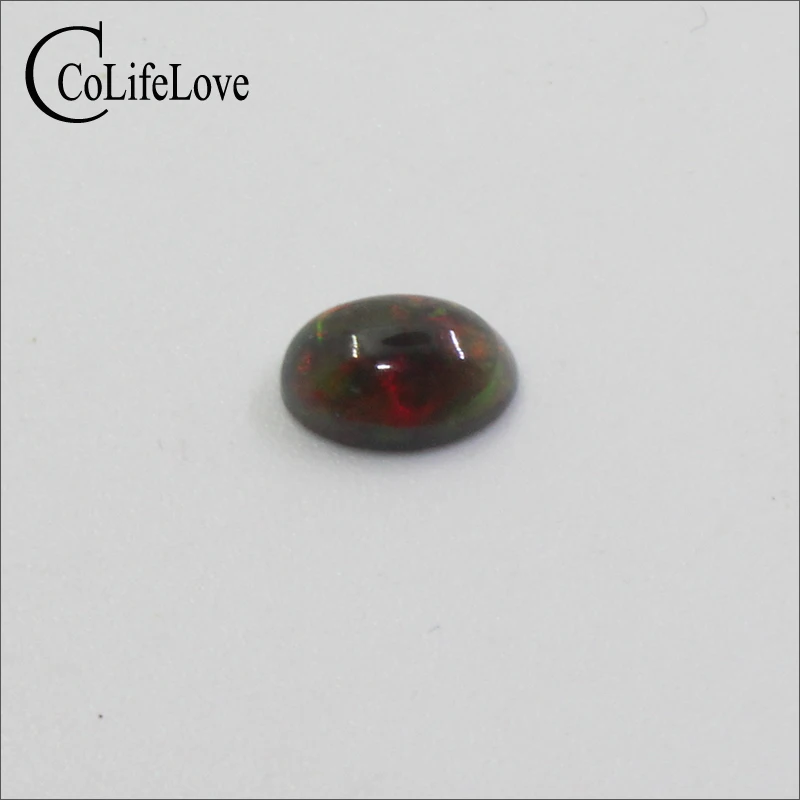 5mm*7mm natural treated black opal loose gemstone for jewelry making dyed black opal gemstone