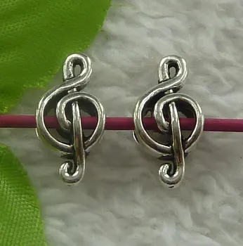 

200 pieces antique silver note spacers 18x9mm #2294