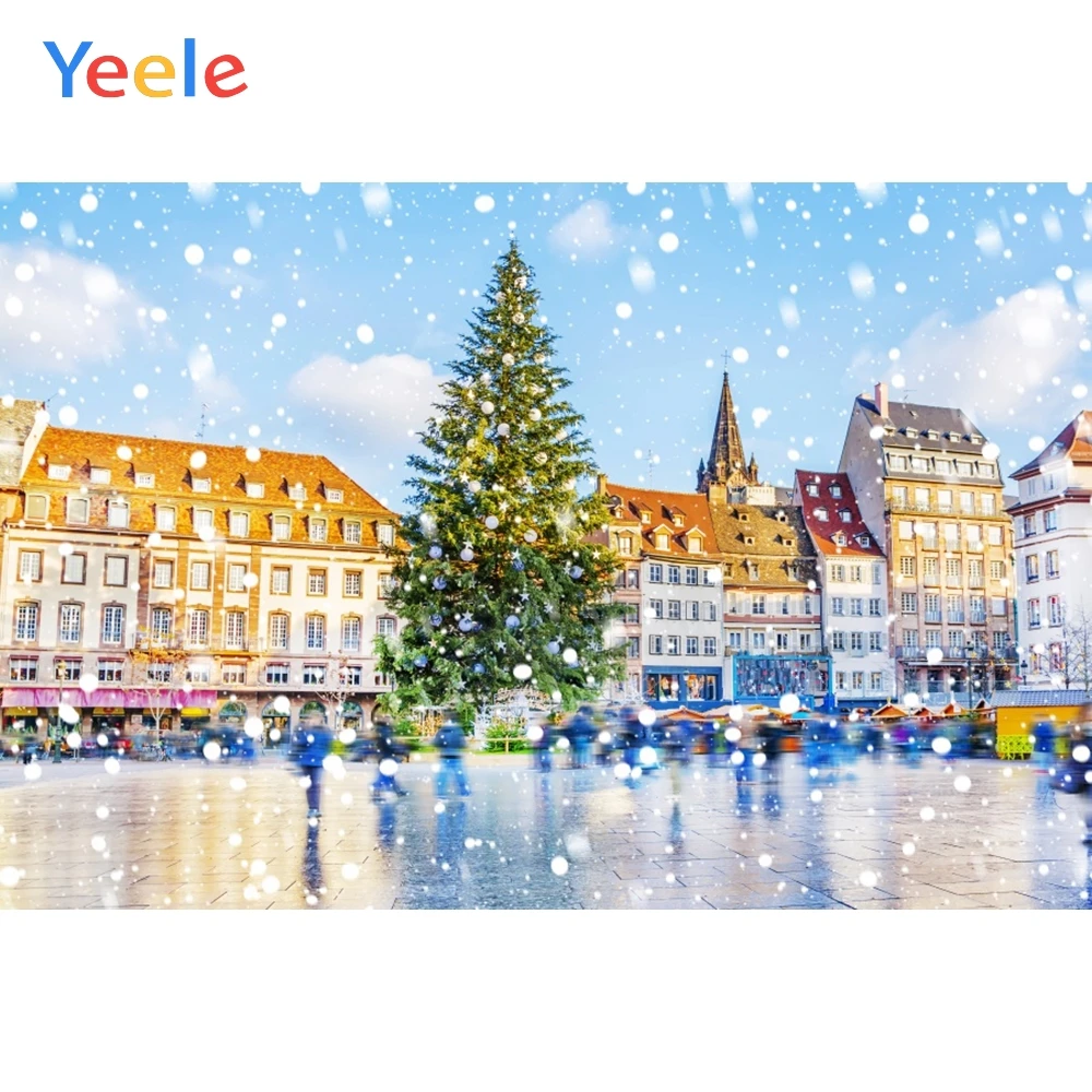 

Yeele Winter Landscape Fallen Snow Castle Room Decor Photography Backdrop Personalized Photographic Backgrounds For Photo Studio