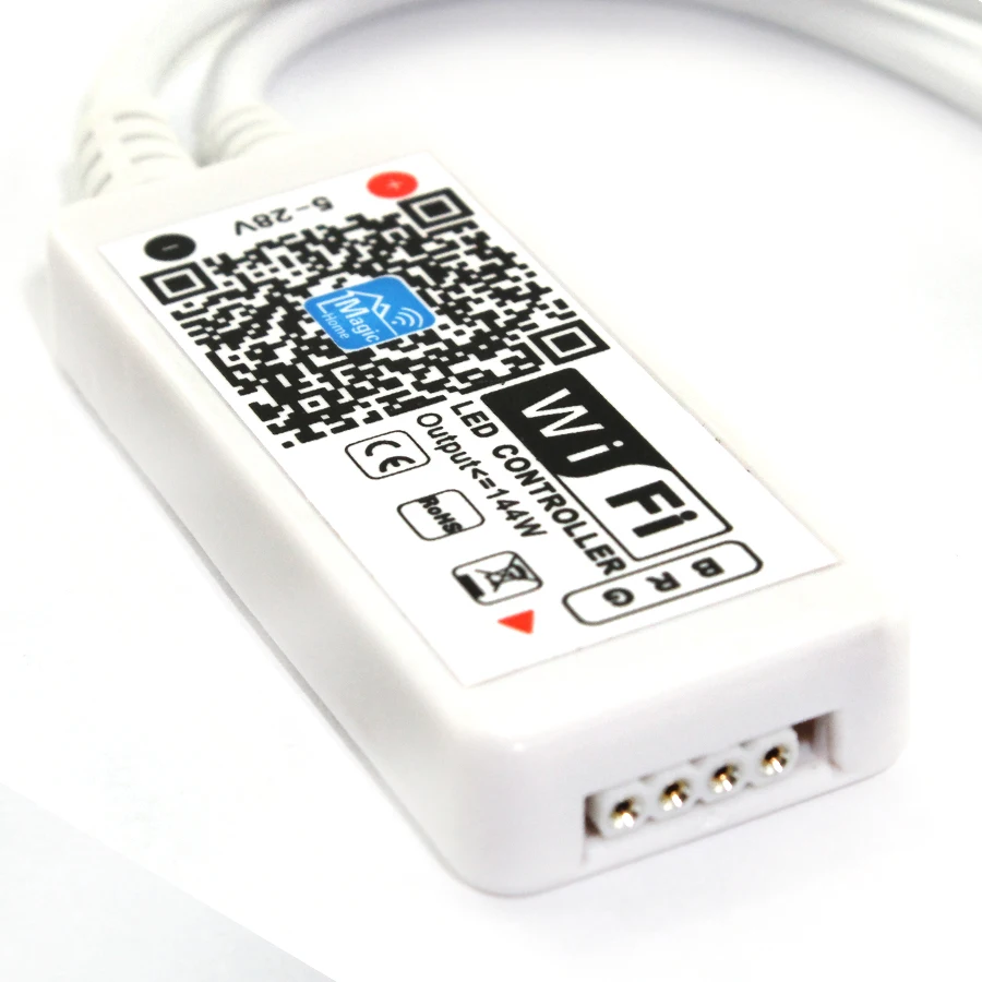 Светодиодный WI FI мини контроллер DC12V с 24 ИК ключ пульт дистанционного управления