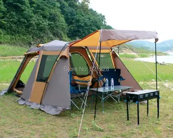 

2016 Brand new on sale1 bedroom 1 living room 5-8 person car automatic quick open hiking party ourdoor camping tent,family tent