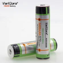 100% new original VariCore 18650 3400 mAh 3.7 V lithium-ion battery for Panasonic NCR18650B +rechargeable battery Protection PCB