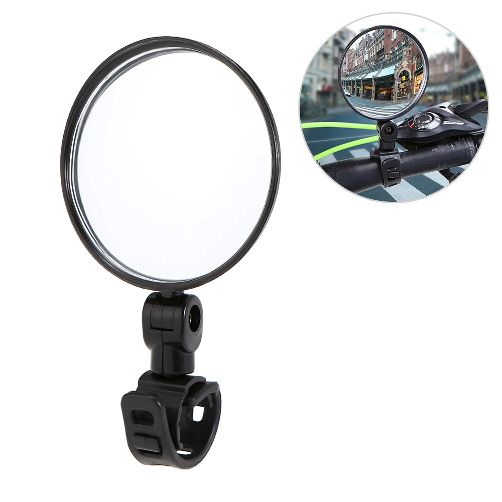 Bike Rearview Mirror 360 Rotary Cycling Bicycle Convex Glass Rear View