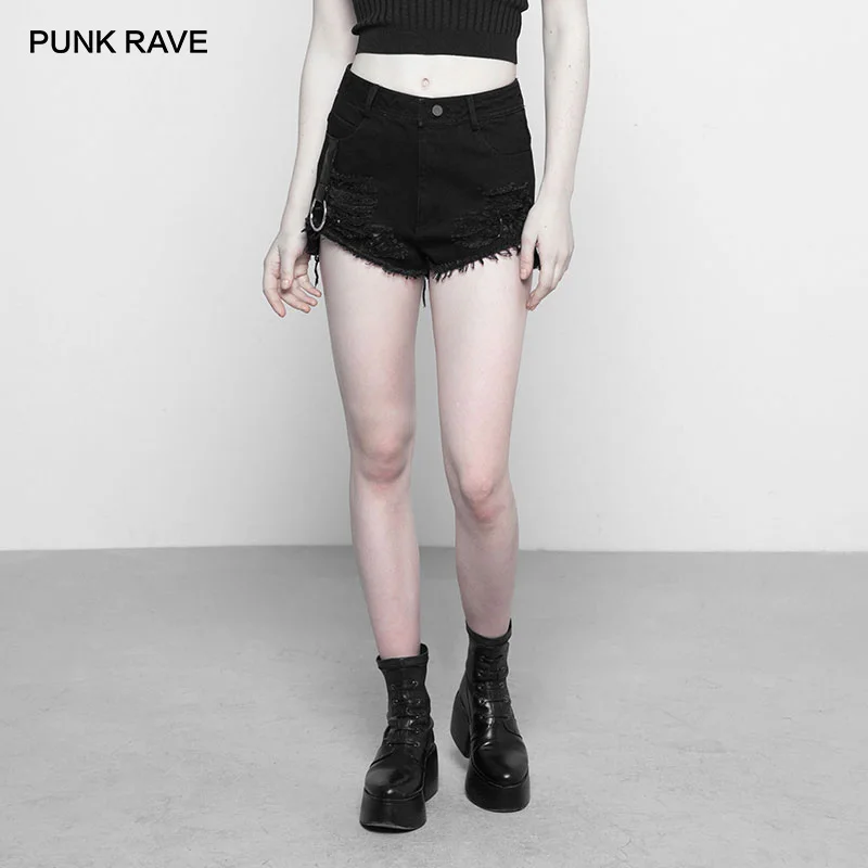 PUNK RAVE Nieuwe Metalen Perzik Hart Bandage Hoge Taille vrouwen Zwarte Broek met Synthetische Vegan Lederen Jarretellegordel Straat mode PUNK RAVE Nieuwe Metalen Perzik Hart Bandage Hoge Taille vrouwen Zwarte Broek met Synthetische Vegan Lederen Jarretellegordel Straat mode