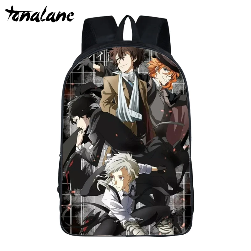 Anime Bungou Stray Dogs Season 3 Backpack for Teenage Girls Boys Travel bags Atsushi Dazai Chuya student school Book Bags - Цвет: 6