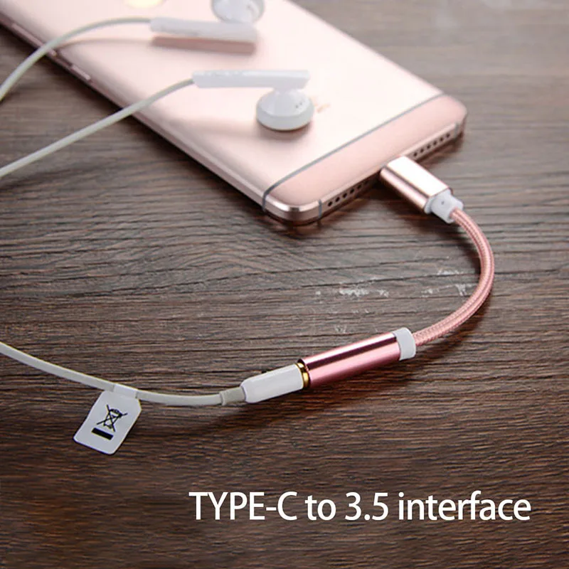 Кабель для наушников type-C до 3,5 мм, кабель для наушников, AUX Jack, адаптер USB C, аудио кабель, адаптер для Xiaomi Mi8 Pocophone f1 для huawei P20 Pro