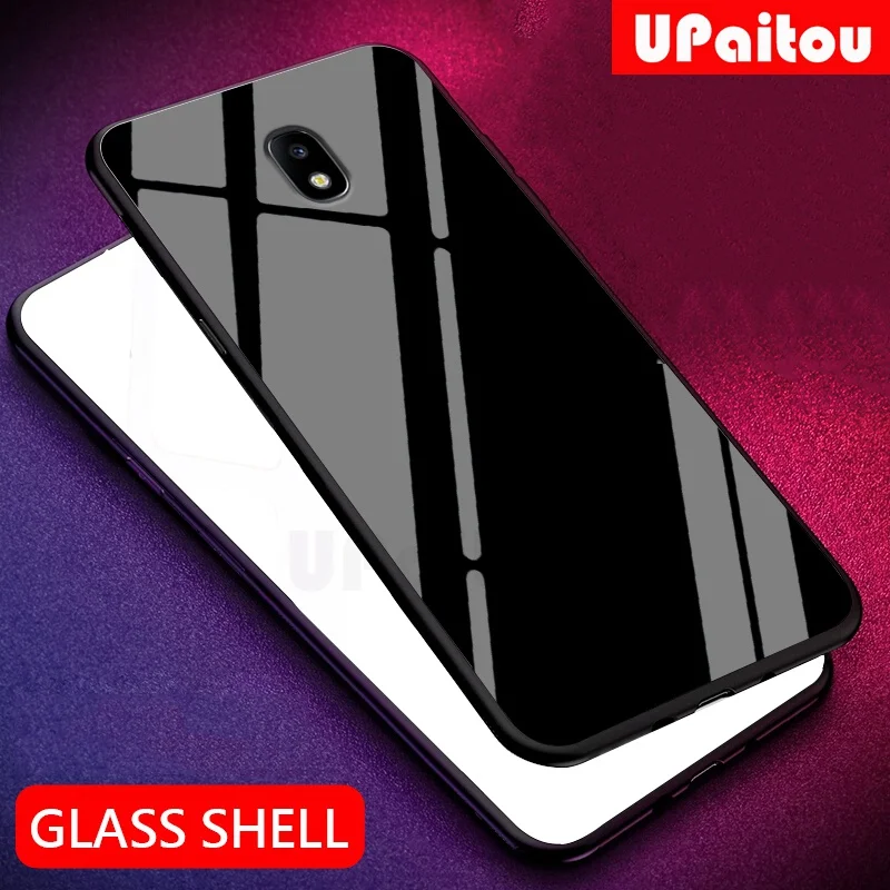 UPaitou роскошный чехол из закаленного стекла для samsung Galaxy J7 J5 J3 Pro J4 Prime J6 Plus TPU бампер